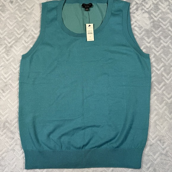 Talbots Sweaters - Talbot's Women's Sweater Vest Size Medium Blue Sleeveless Pima Cotton NWT